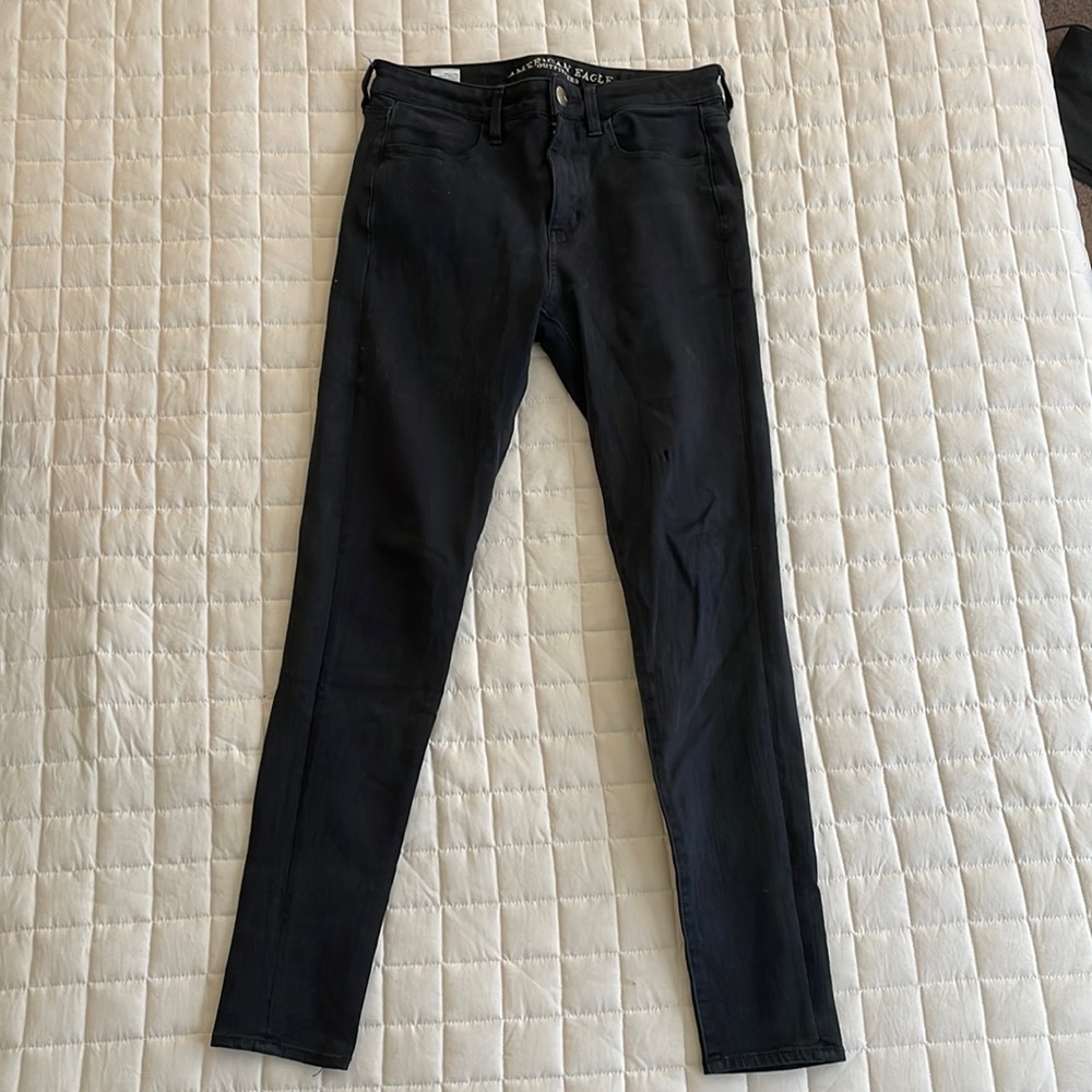 American Eagle black high rise jeggings